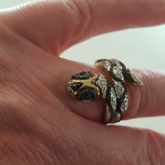 Jewelry - GENUINE BLACK AND WHITE DIAMONDS